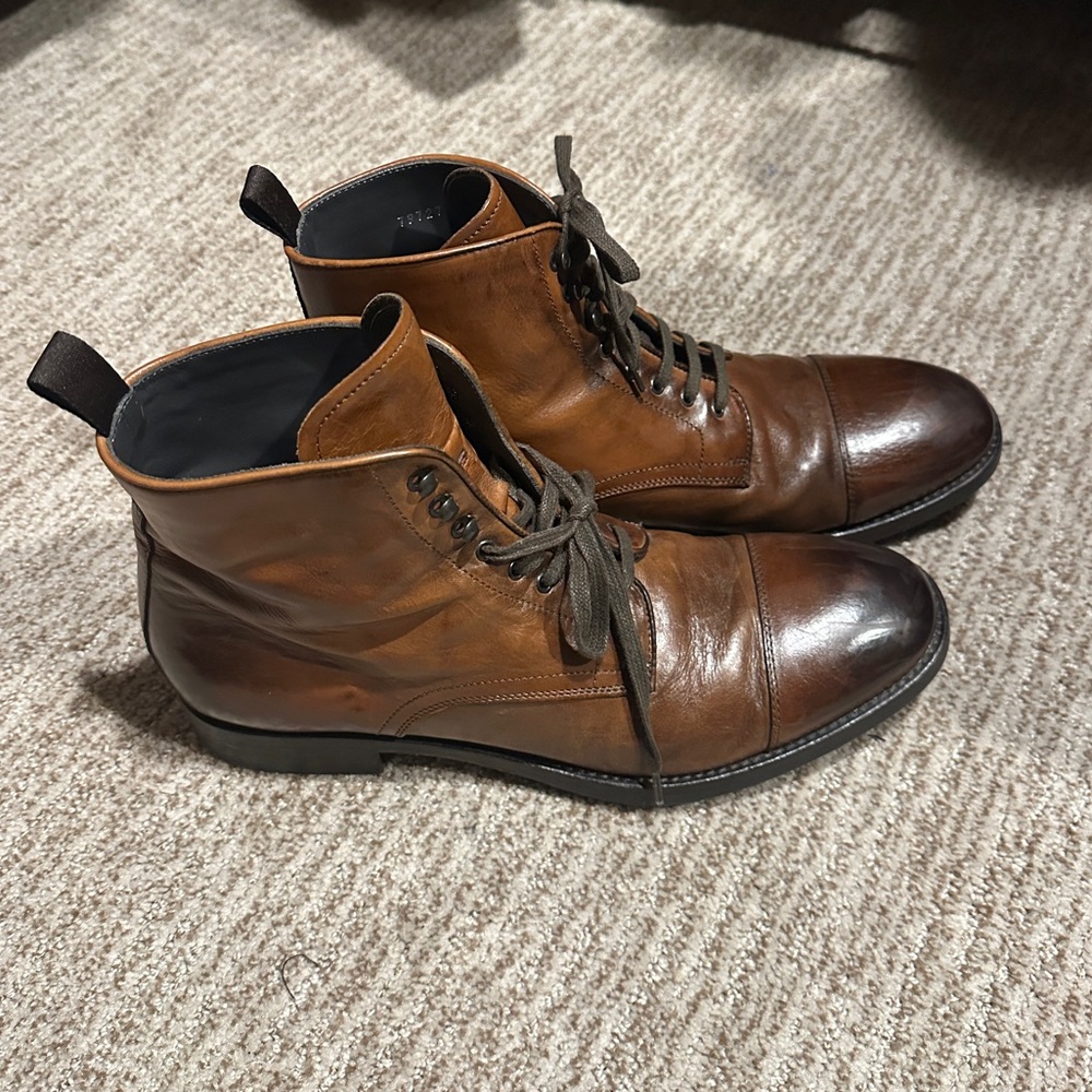 To Boot New York Laird Leather Boots in Tobacco Brown, Size 8 1/2-9 - Picture 6 of 9